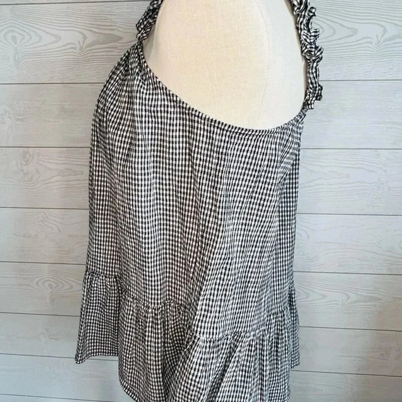 Madewell ruffled straps cami top in gingham Size 6 - Picture 4 of 8